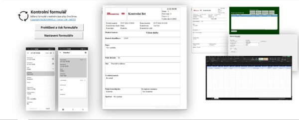 Kontrolní list - FORMULÁŘ EXCEL